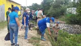 Recuperación de un tramo del caño Córdoba en el municipio de Arauca, con la limpieza de más de 2 toneladas de residuos.